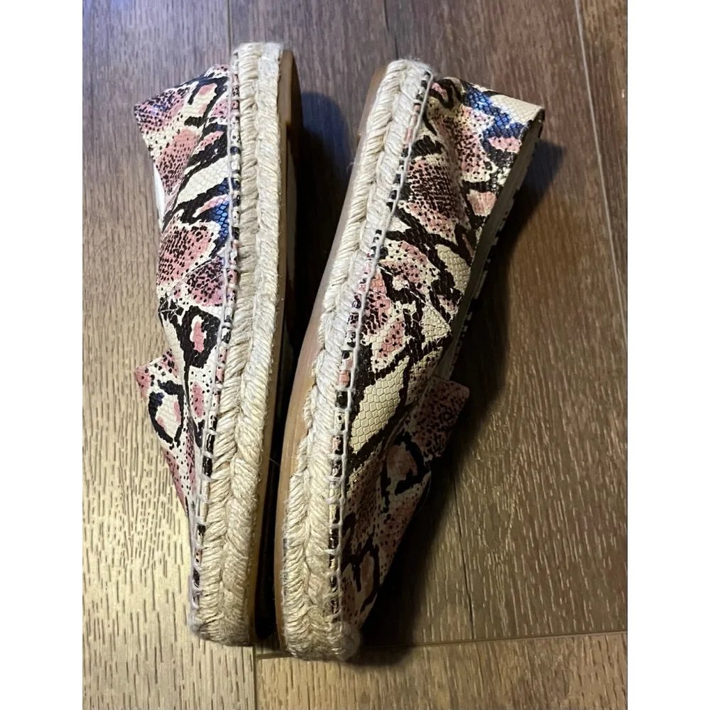 J. Crew animal print espadrille slip on loafers size 9